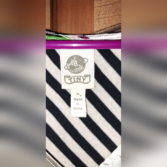 Ladies Anthropologie Tiny Silk Front, Cotton Back Floral Striped Tank Top Tie S - Picture 3 of 8